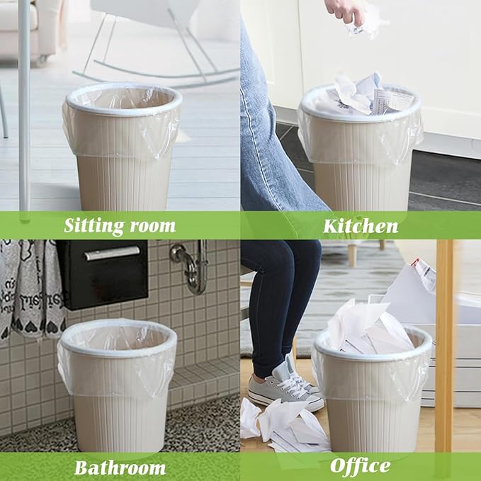2.6 Gallon 220 Counts Strong Trash Bags Garbage Bags by Teivio, Bathroom Trash - Image 5