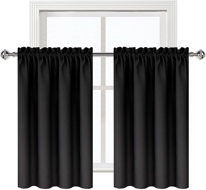 DWCN Black Short Blackout Curtains - Image 8