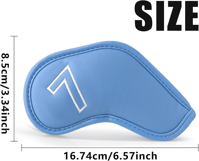 Montela Golf Iron Covers, Golf Iron Head Covers Leather Golf Iron Covers Set - Image 4
