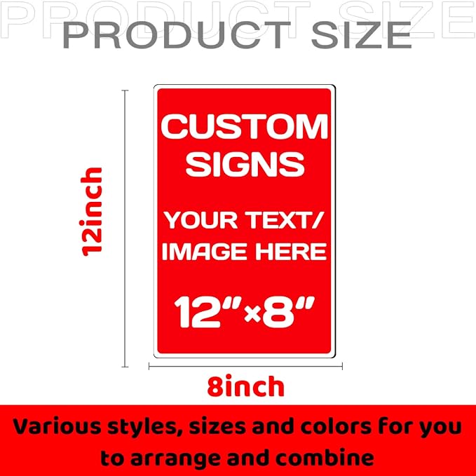 custom company signs, Aluminum Weatherproof Metal Sign Multiple Sizes Custom - Image 2