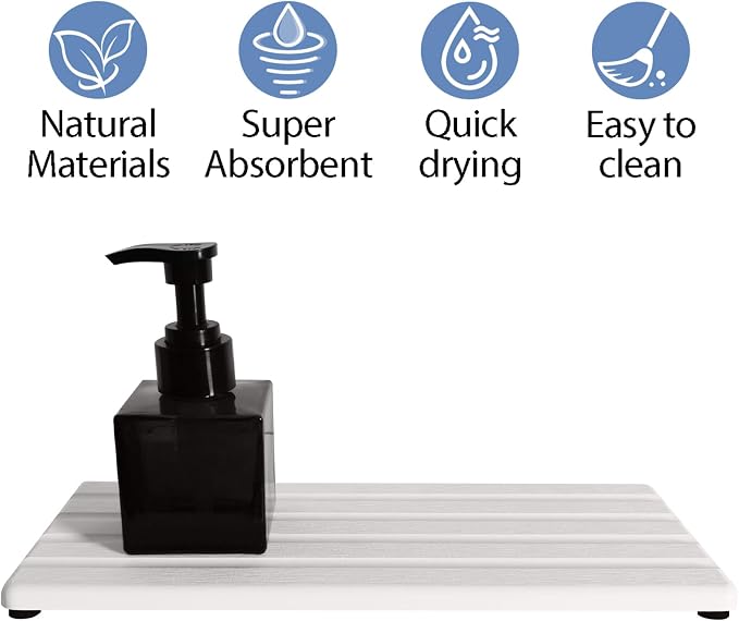 Diatomite Soap Dish, Water Absorbing Stone Tray, Kitchen Sink Organizer - Image 3