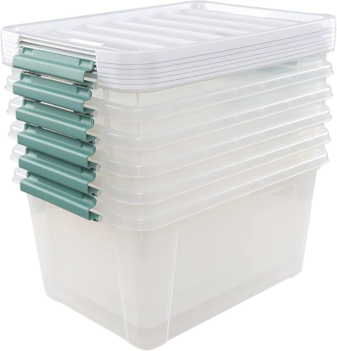 6-Pack 35 L Plastic Storage Box, Latch Storage Box - Image 7