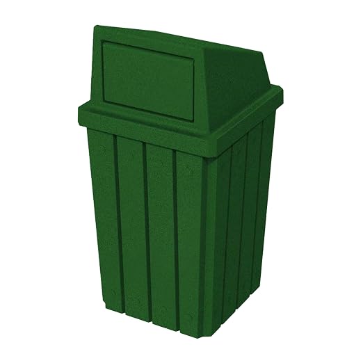 32 Gallon Square Slatted 100% Recycled Plastic Heavy-Duty Commercial Outdoor or by SturdyEssentials