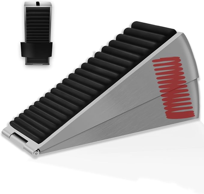 Heavy Duty Door Stopper Adjustable Spring Large Stoppers Wedge, Tall up to 3 - Image 8