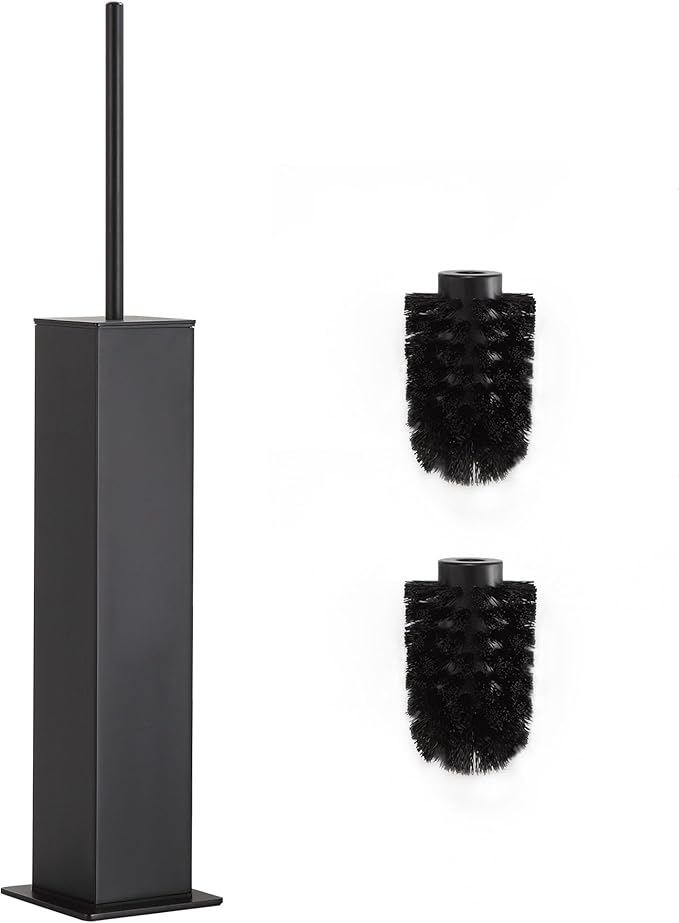 Black Toilet Brush and Holder, Toilet Bowl Brush by KLDKLD