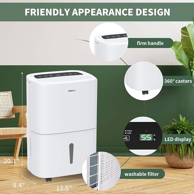 Shinco 6, 000 Sq.Ft Energy Star Dehumidifier - Image 7