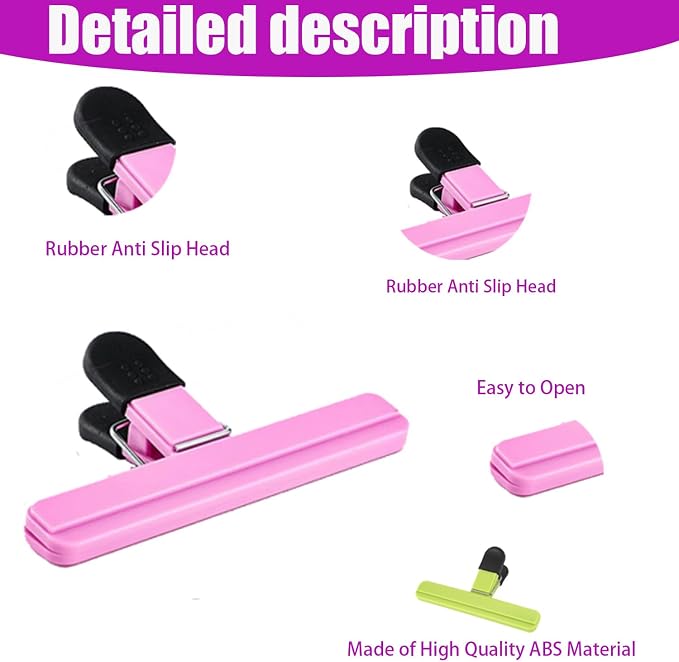 6 Pack Heavy Duty Bag Clip - Image 3