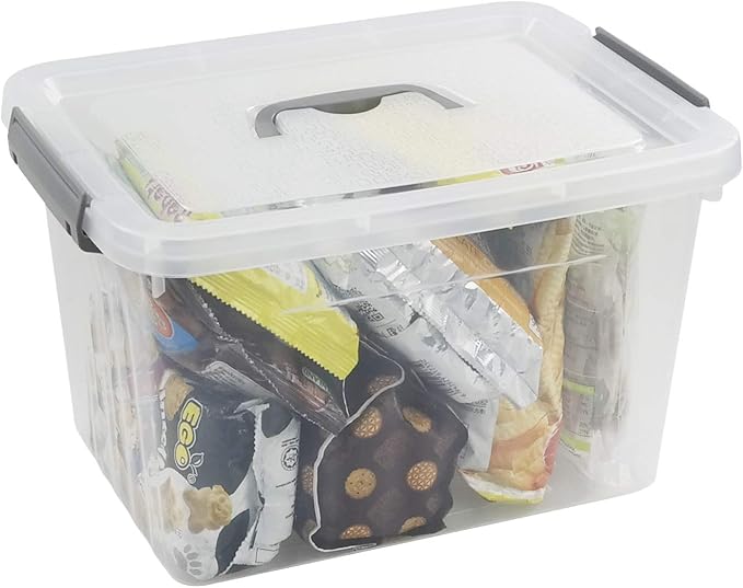 4-Pack Clear Plastic Storage Latch Box - Image 4