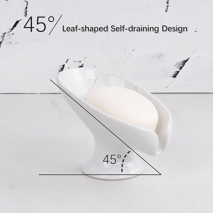 Soap Dish, Self Draining Bar Soap Holder - Image 3