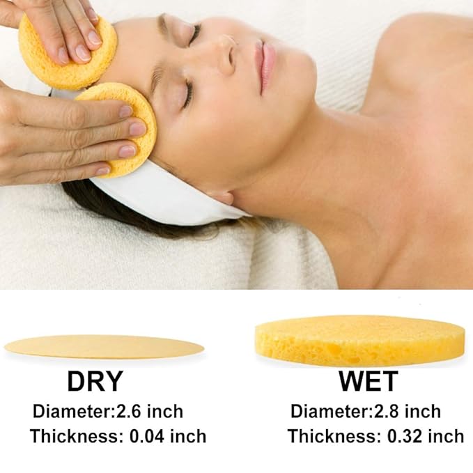 METUUTER 50 PCS Compressed Facial Sponges - Image 4