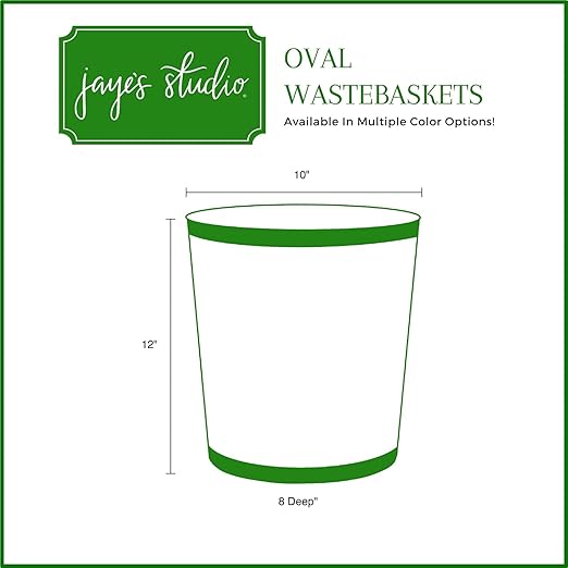 Jaye’s Studio Mattie Oval Wastebasket – Handpainted Pink Trash Can - Image 5