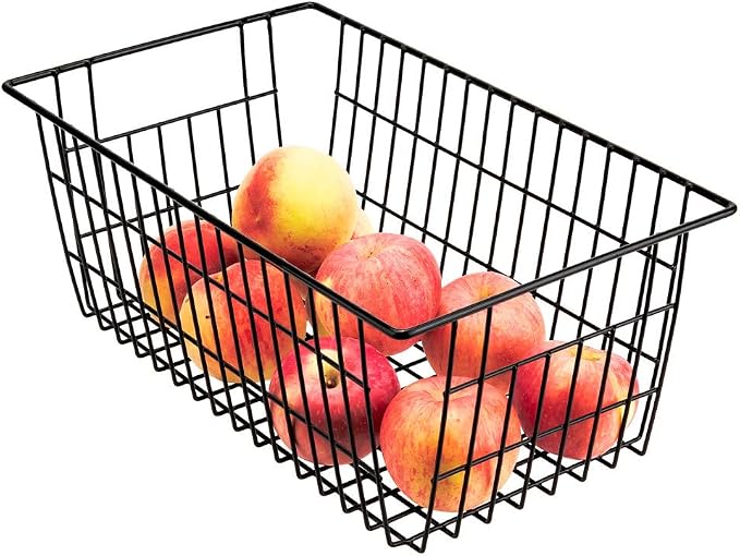 SANNO Wire Storage Baskets Freezer Baskets Farmhouse Organizer Storage Bins - Image 6