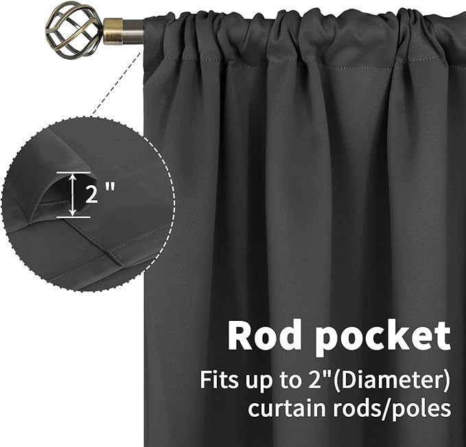 BGment Blackout Curtains 40 Inches Long - Image 4