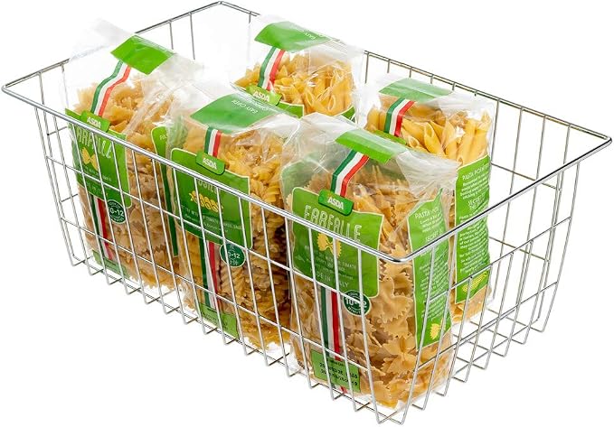 SANNO Freezer Baskets Wire Storage Baskets Closet Organization Baskets Bin - Image 2