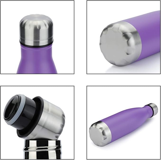 MEWAY 17oz Sport Water Bottle 4 Pack Vacuum Insulated Stainless Steel - Image 6