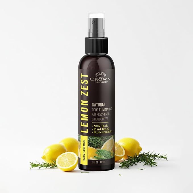 Lemon Zest Natural Air Freshener Spray by TheCrownChoice