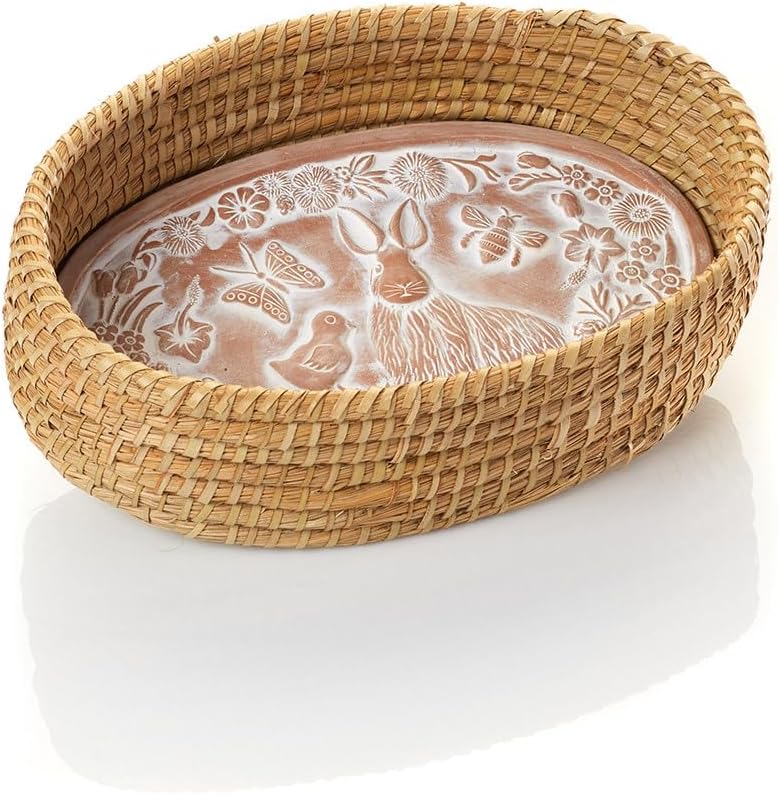 Bread Basket with Terracotta Warmer, Bread Basket for Serving, Sized 12.5&quo...