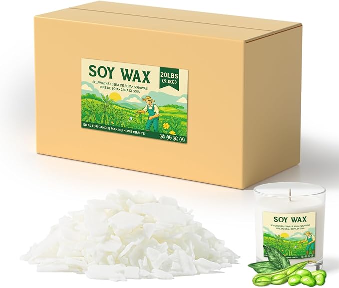 NORVENCE Soy Wax for Candle Making, Natural Soy Wax Flakes 20lb, Premium Candle by Unknown