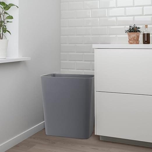 3-Pack Gray 4.5 Gallon Plastic Trash Can Wastebasket, Garbage Container Bin - Image 6