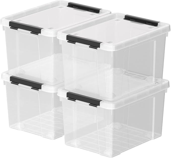 Zopnny 52 Quart Stackable Plastic Storage Bins - Image 4