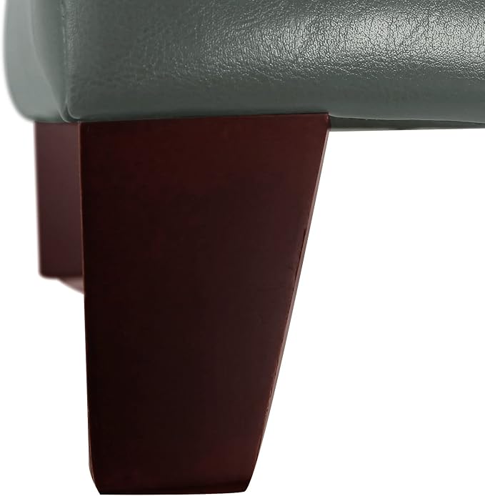 Adeco Bonded Leather Square Tufted Cubic Cube Footstool, - Image 9