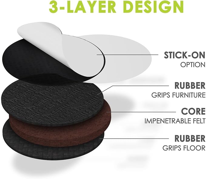 GorillaPads Non Slip Furniture Pads/Floor Grippers 2 Inch Round Floor Protectors - Image 2