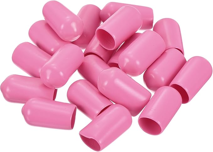 uxcell 20pcs Rubber End Caps 8mm ID Vinyl PVC Round Tube Bolt Cap Cover Screw - Image 4