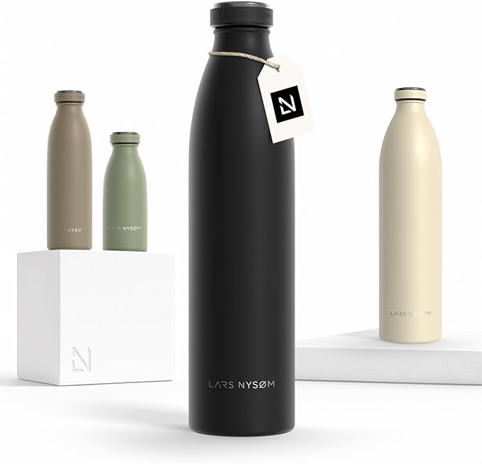 LARS NYSØM Stainless Steel Insulated Water Bottle 12oz 17oz 25oz 34oz 51oz | by LN