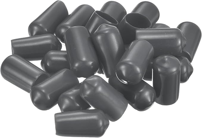 uxcell 20pcs Rubber End Caps 8.5mm ID Vinyl Round Tube Bolt Cap Cover Thread - Image 4