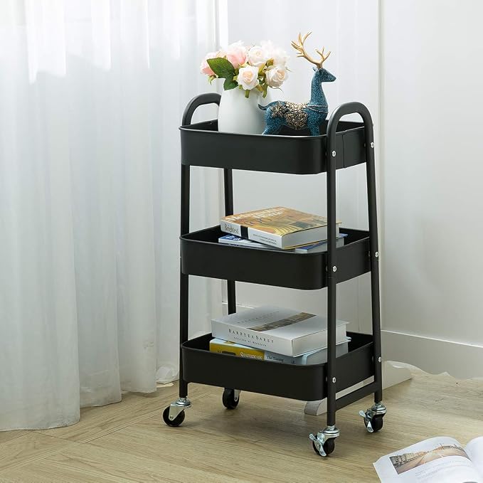 AGTEK Makeup Cart, Movable Rolling Organizer Cart - Image 8
