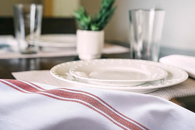 Dish Towels Set Size 15x25 Inch, 100% Cotton Soft & Absorbent Linen Kitchen - Image 4