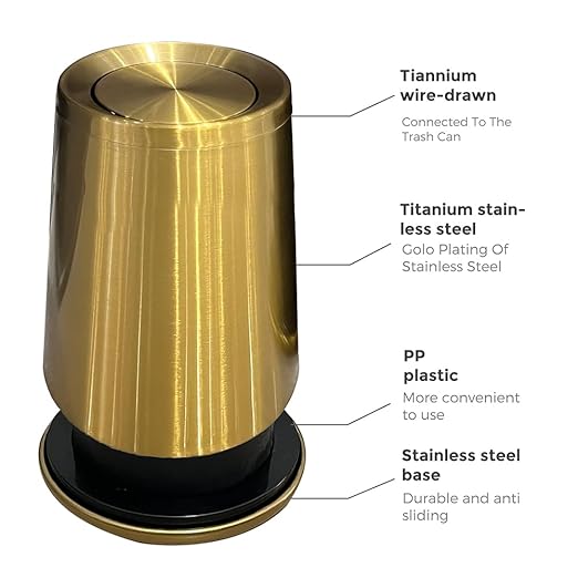 10 L/3 Gallen, Brushed Stainless Steel Garbage Can - Image 5