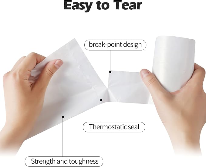 2-4 Gallon Portable Trash Bags, Bedroom Trash Can, Strong Trash Bags（White） - Image 3
