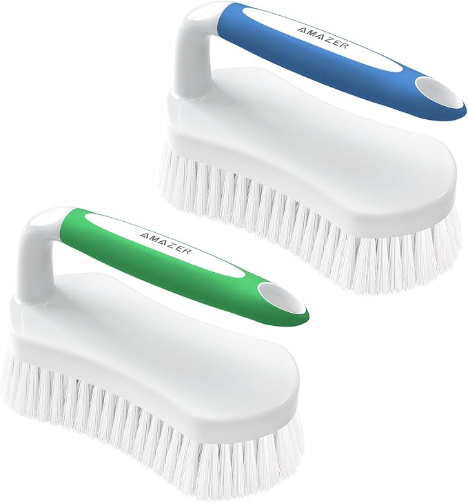 Amazer Scrub Brush for Cleaning Comfort Grip Shower Scrubber Flexible Stiff by Amazer