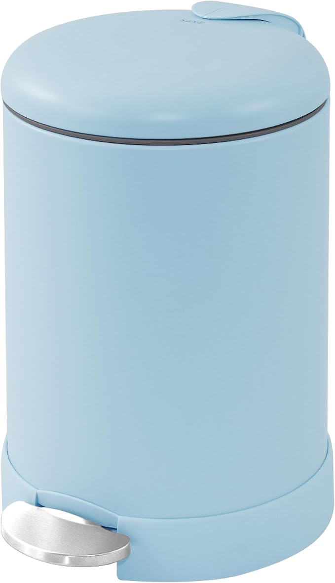 Glad Small Trash Can, 1.2 Gallon | Round Stainless Steel Garbage Bin by GladTrashFoodStorage
