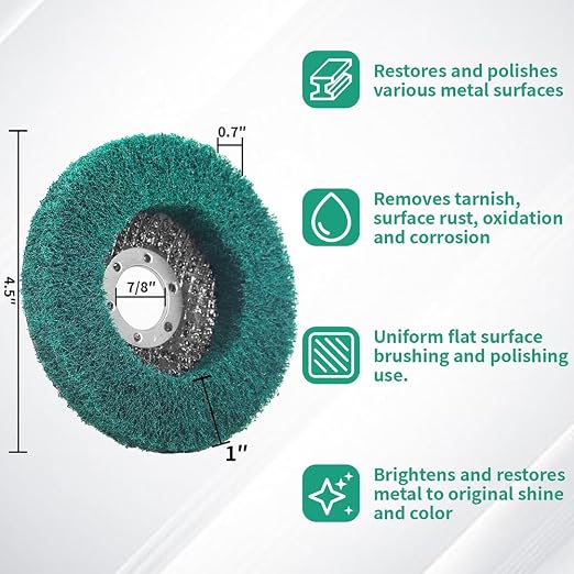 10Pcs 180 Grit Scour Flap Disc 4 1/2 Inch Angle Grinder Attachment Coarse - Image 2