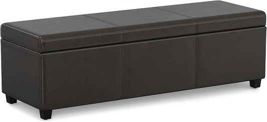 SIMPLIHOME Avalon 54 inch Wide Contemporary Rectangle Extra Large Storage by SimpliHome
