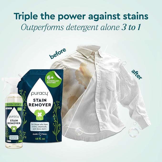 Puracy Stain Remover, Natural Based Travel and Laundry Stain Cleaner - Image 2
