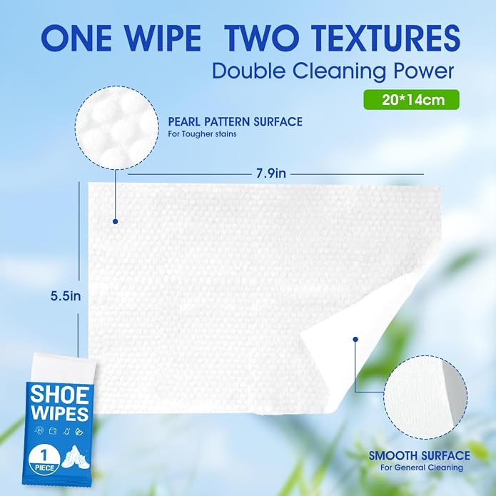 AROIC 50 Pack Shoe Cleaner Wipes, Sneaker Quick Wipes Heavy Duty Stain Removal - Image 2