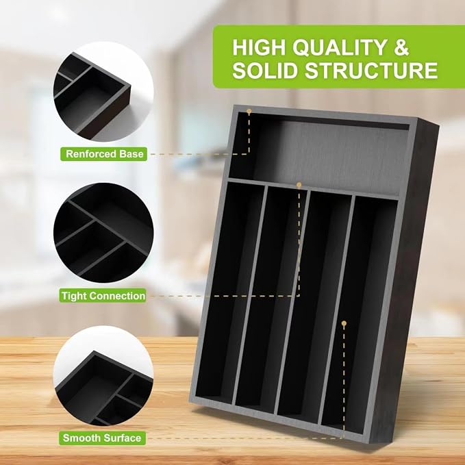 Bamboo Kitchen Drawer Organizer - Image 5
