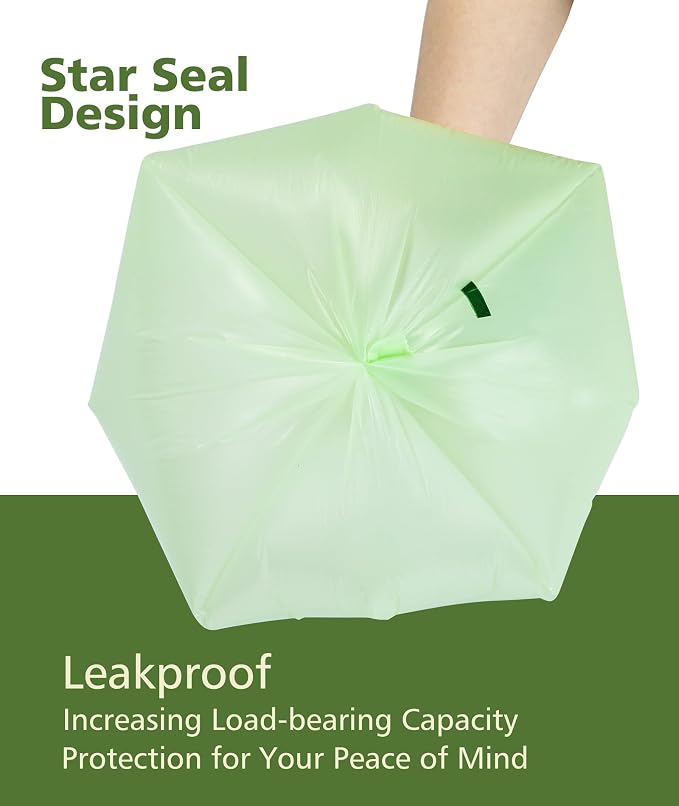 Large Compostable Trash Bags 13 gallon 60 Packs, AYOTEE Biodegradable Trash Bag - Image 4
