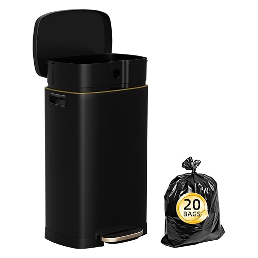 13 Gallon Trash Can with Lid, 50L Fingerprint Proof Stainless Steel Kitchen - Image 7