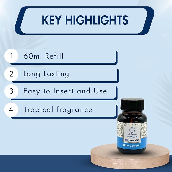 G's Breeze Blue Lagoon Diffuser Oil Refill - Image 8