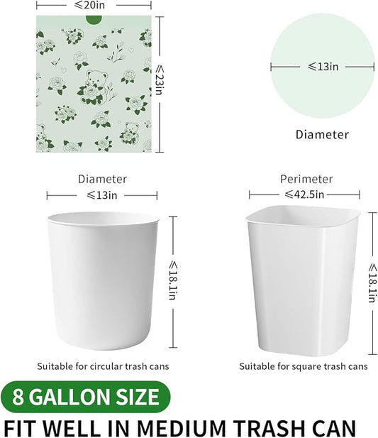 VOK 8 Gallon Trash Bags Drawstring, Medium Trash Bags - Image 2