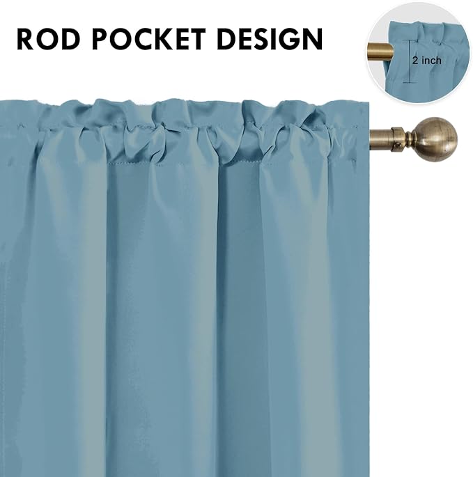 DWCN Blackout Curtains for Living Room Thermal Insulated, Energy Saving & Noise - Image 4