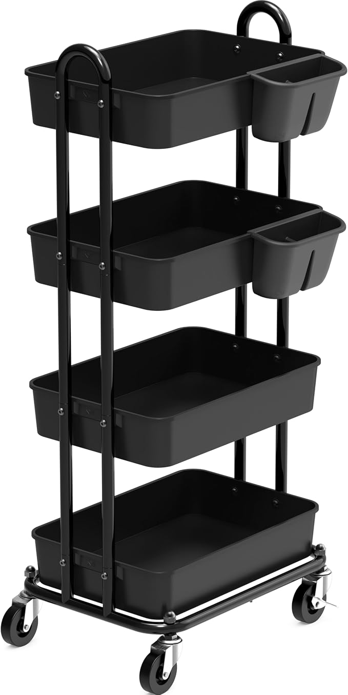 Simple Houseware 4-Tier Multifunctional Rolling Utility Cart by SimpleHouseware