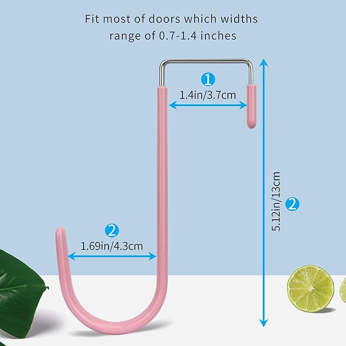 FYY Over The Door Hooks, 4 Pack Door Hangers Hooks - Image 2