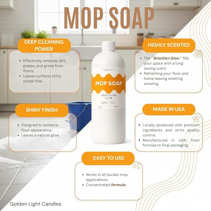 Mop Soap – Highly Scented Luxury Floor Cleaner Concentrate – Brazilian Glow - Image 3
