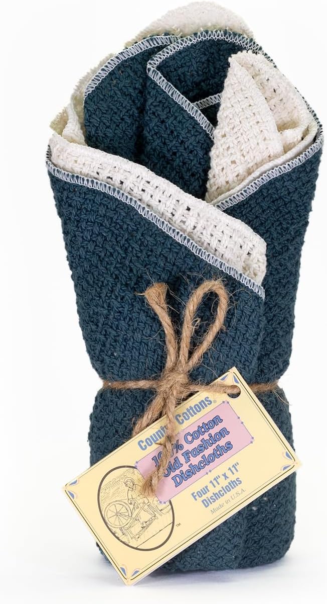 Old Fashion 100% Cotton Dishcloths by Country+Cottons