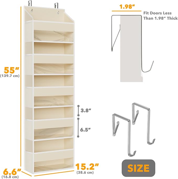 SpaceAid 2 Pack Over The Door Organizer - Image 2